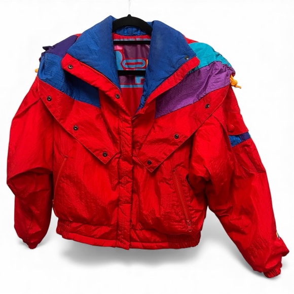 Roffe vintage 1990s women’s cropped puffer ski jacket size 8 - Picture 1 of 16